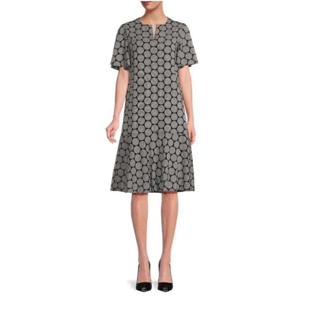 Akris Punto Geometric Textured Knee Length Dress size 10